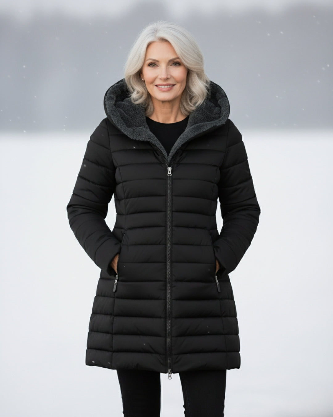 Closette | Fleece Lined Puffer Coat For Woman