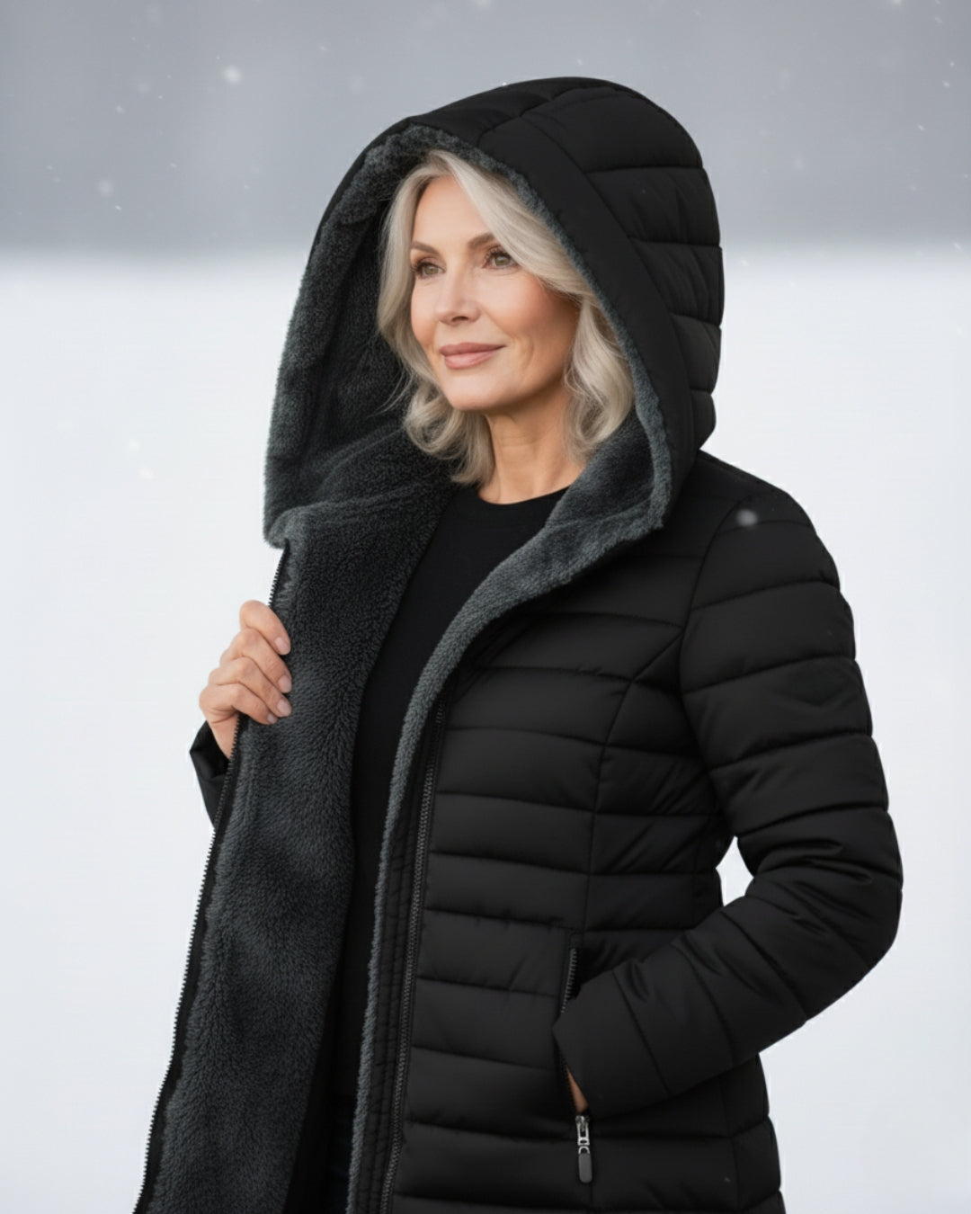 Closette | Fleece Lined Puffer Coat For Woman