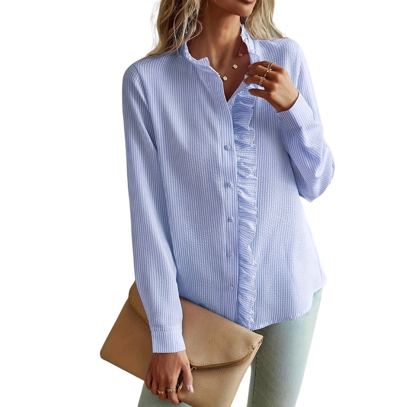 Closette | Ruffle Button Front Blouse For Woman