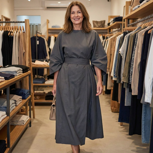 Closette | Batwing Sleeve Maxi Dress For Woman