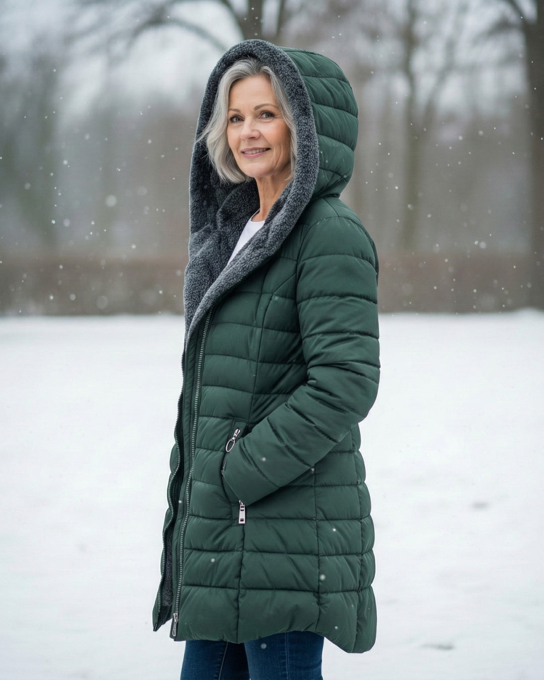 Closette | Fleece Lined Puffer Coat For Woman