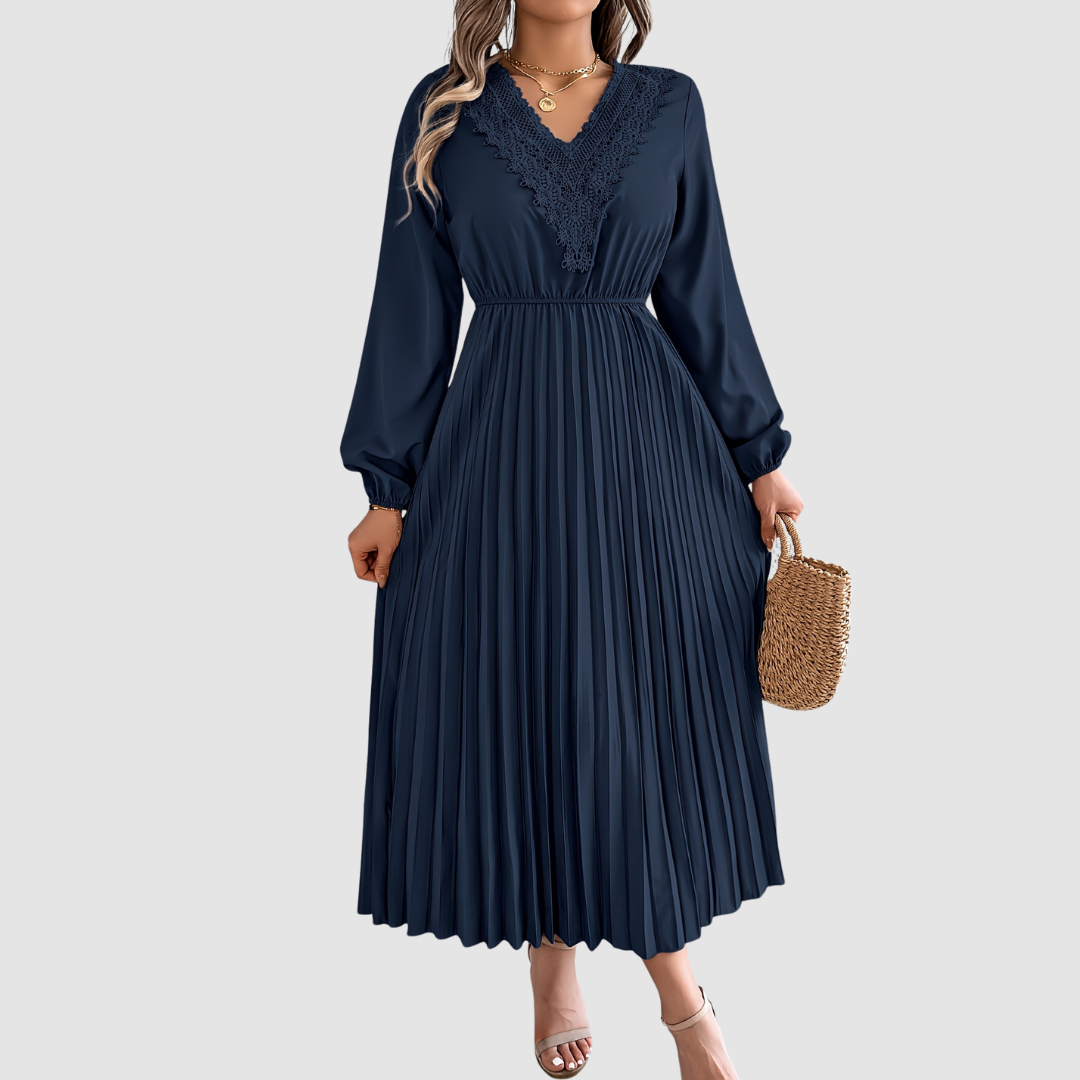 Closette | Lace Trim A-Line Dress For Woman