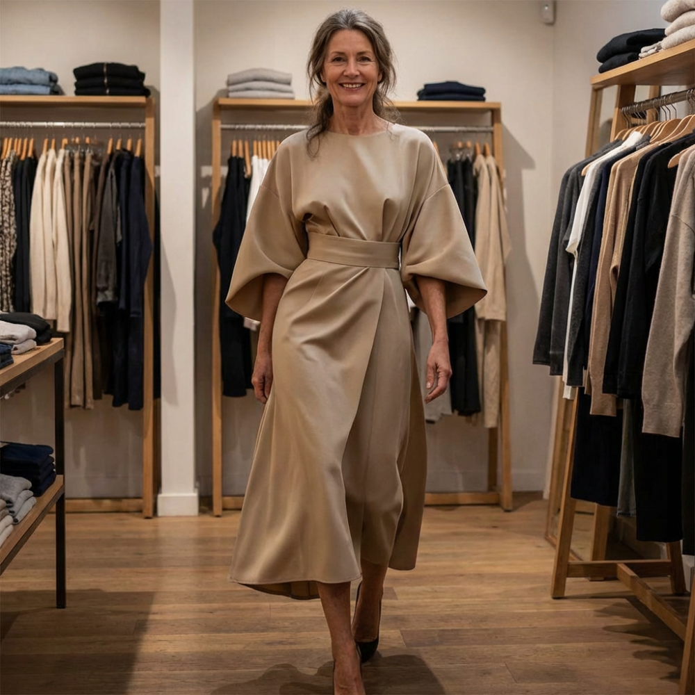 Closette | Batwing Sleeve Maxi Dress For Woman