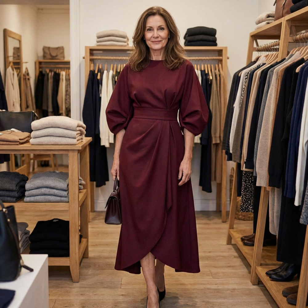 Closette | Batwing Sleeve Maxi Dress For Woman