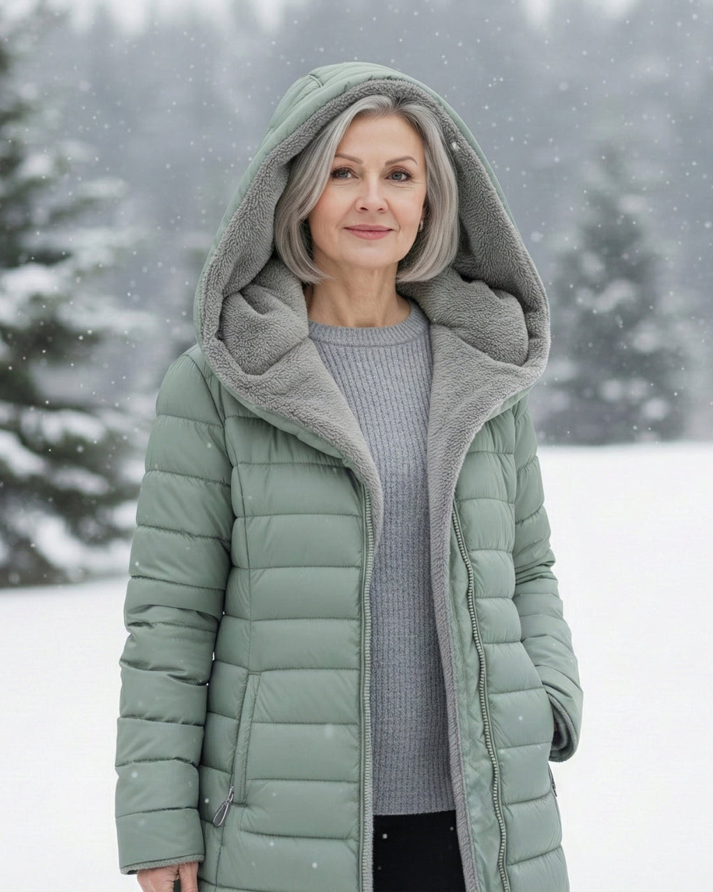 Closette | Fleece Lined Puffer Coat For Woman