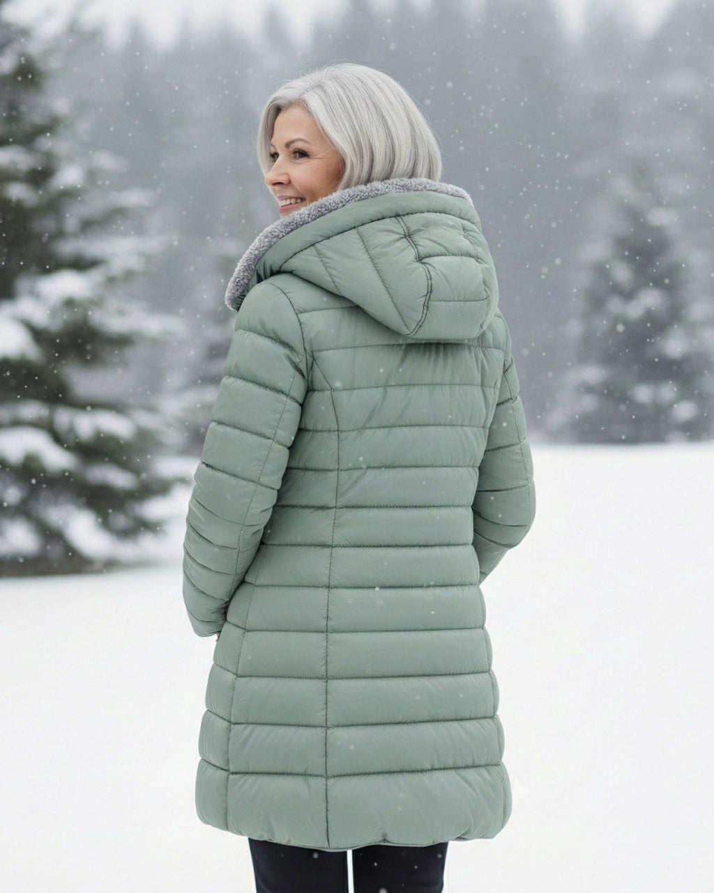 Closette | Fleece Lined Puffer Coat For Woman