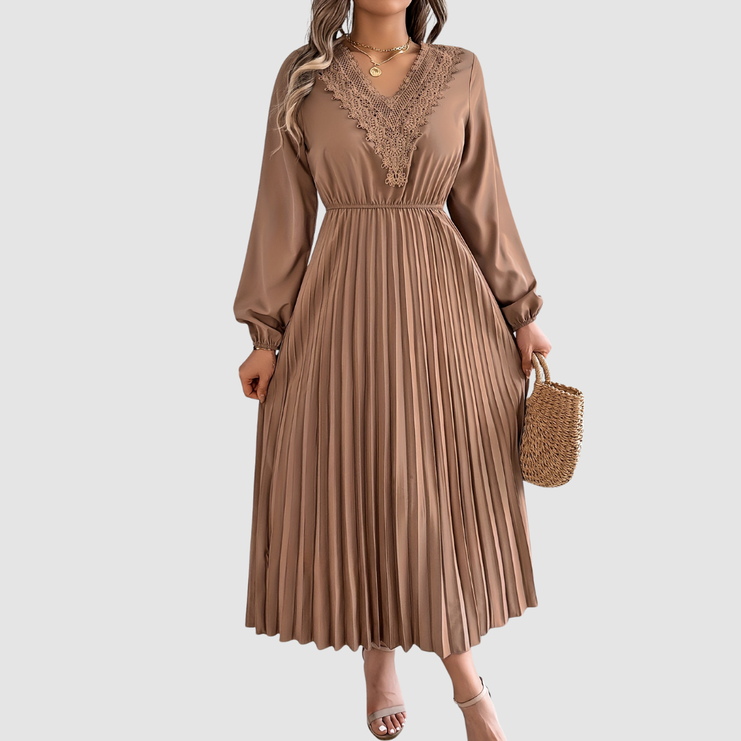 Closette | Lace Trim A-Line Dress For Woman