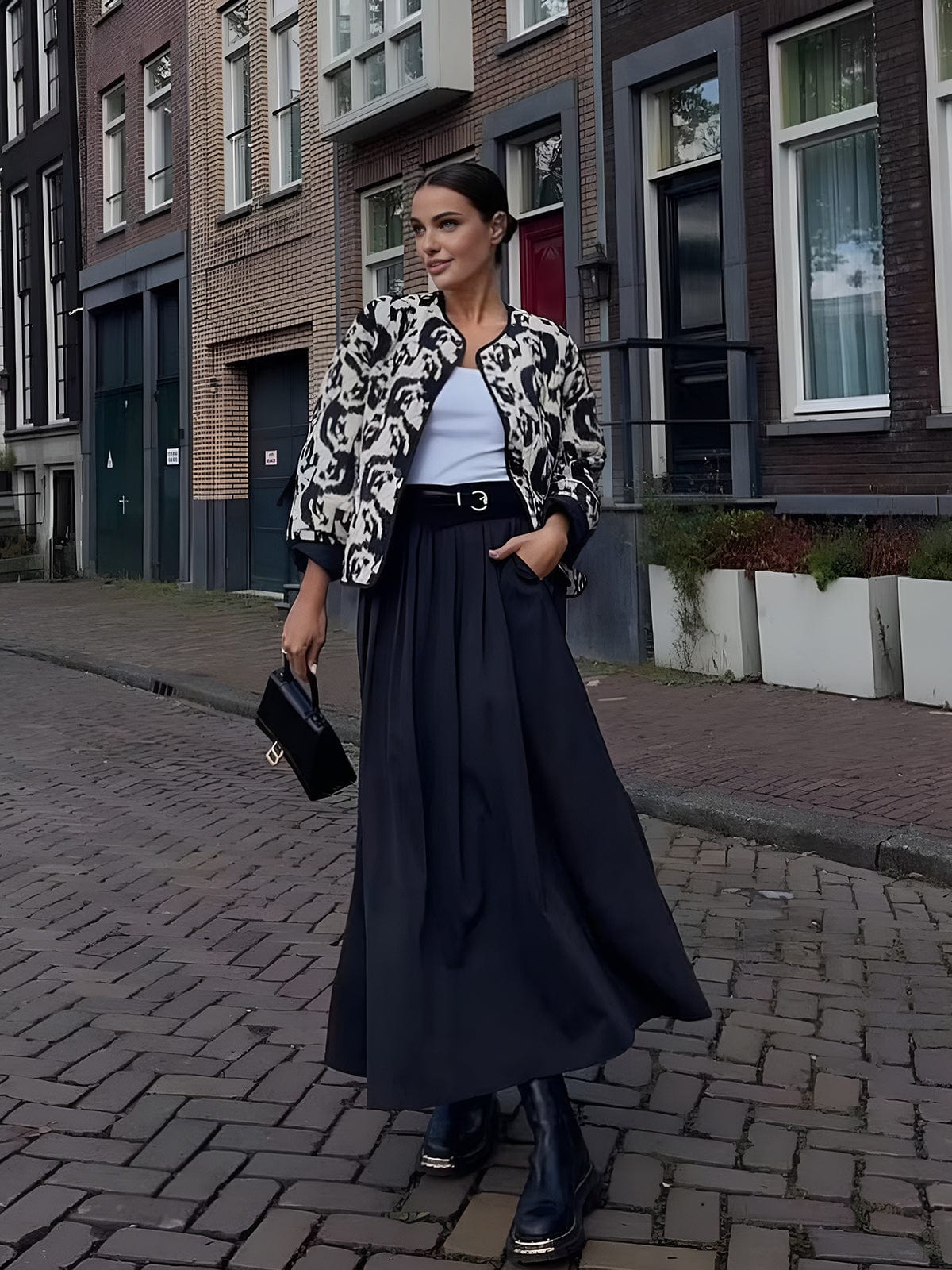 Animal Print Statement Jacket | Leona