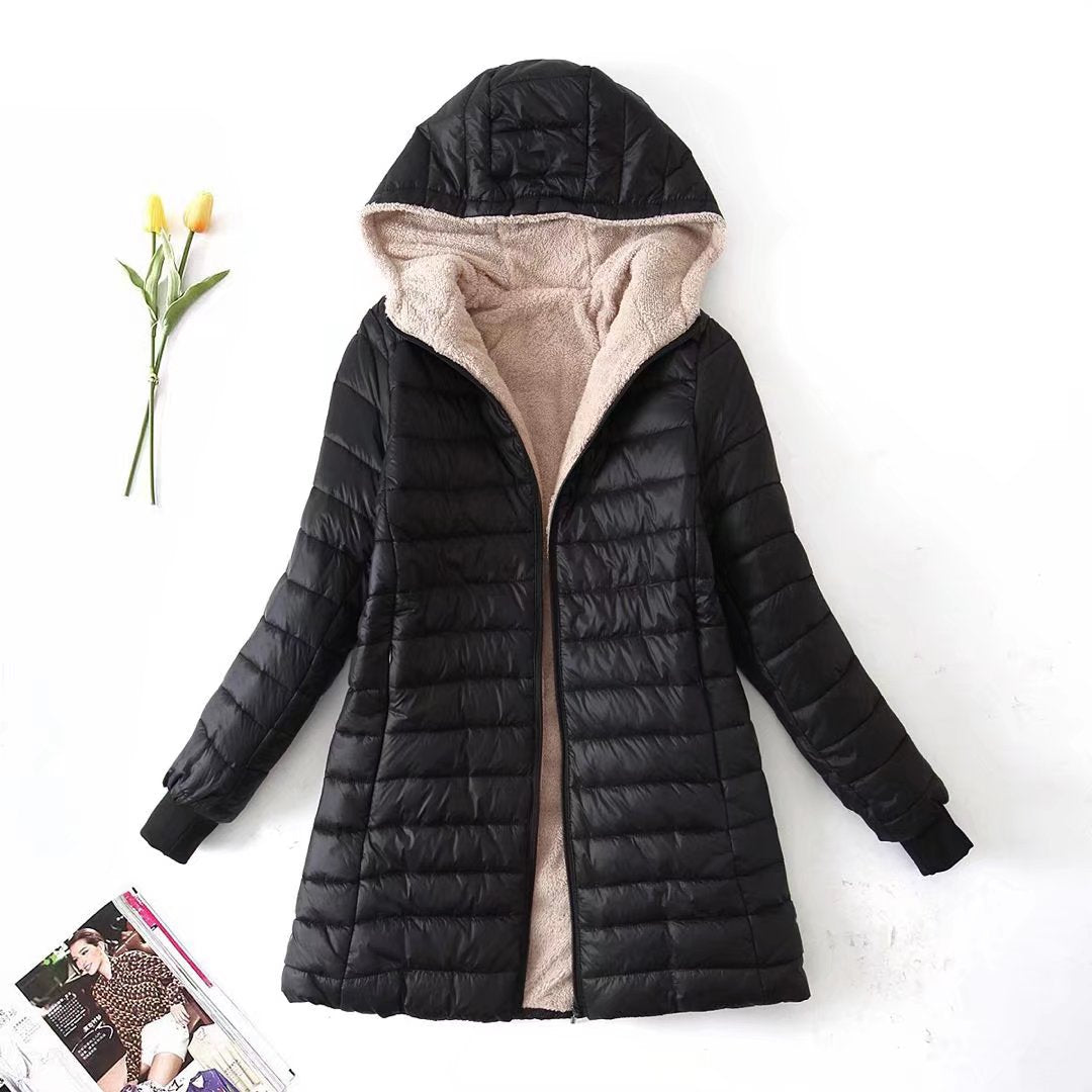 Closette | Fleece-Lined Longline Puffer Jacket For Woman