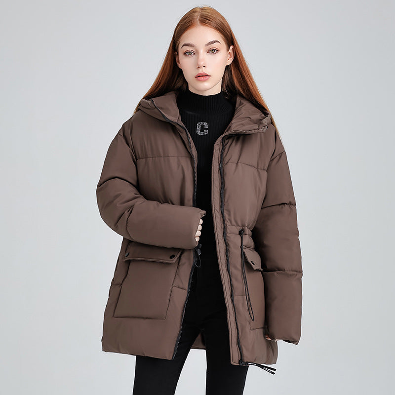 Closette | Comfy Zip-Up Hooded Puffer Jacket For Woman