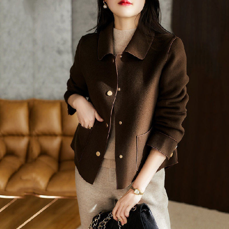Closette | Button Front Collared Blazer For Woman