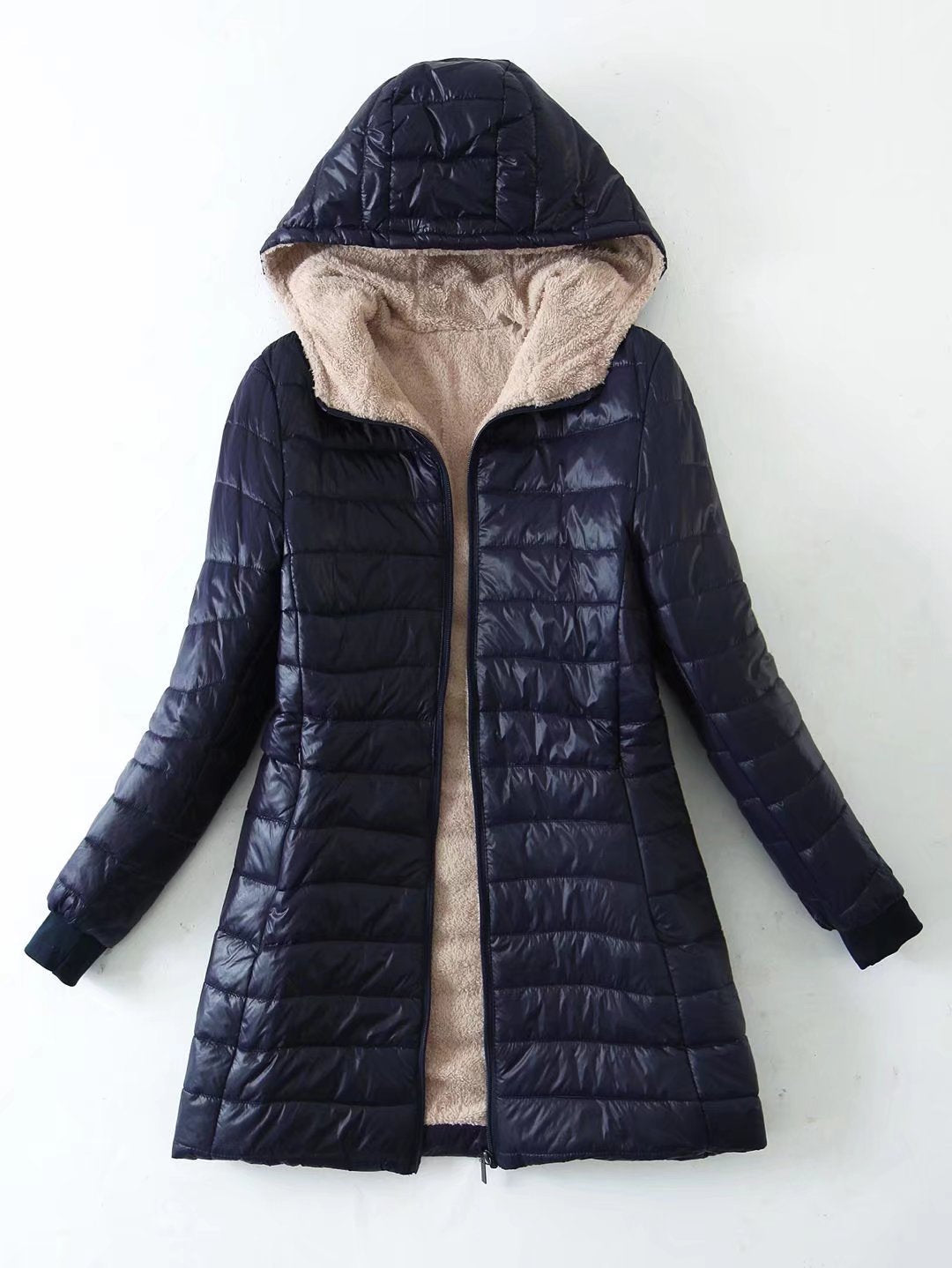 Closette | Fleece-Lined Longline Puffer Jacket For Woman