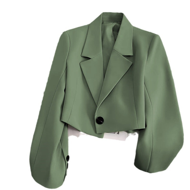 Closette | Cropped Blazer with Classic Lapel For Woman