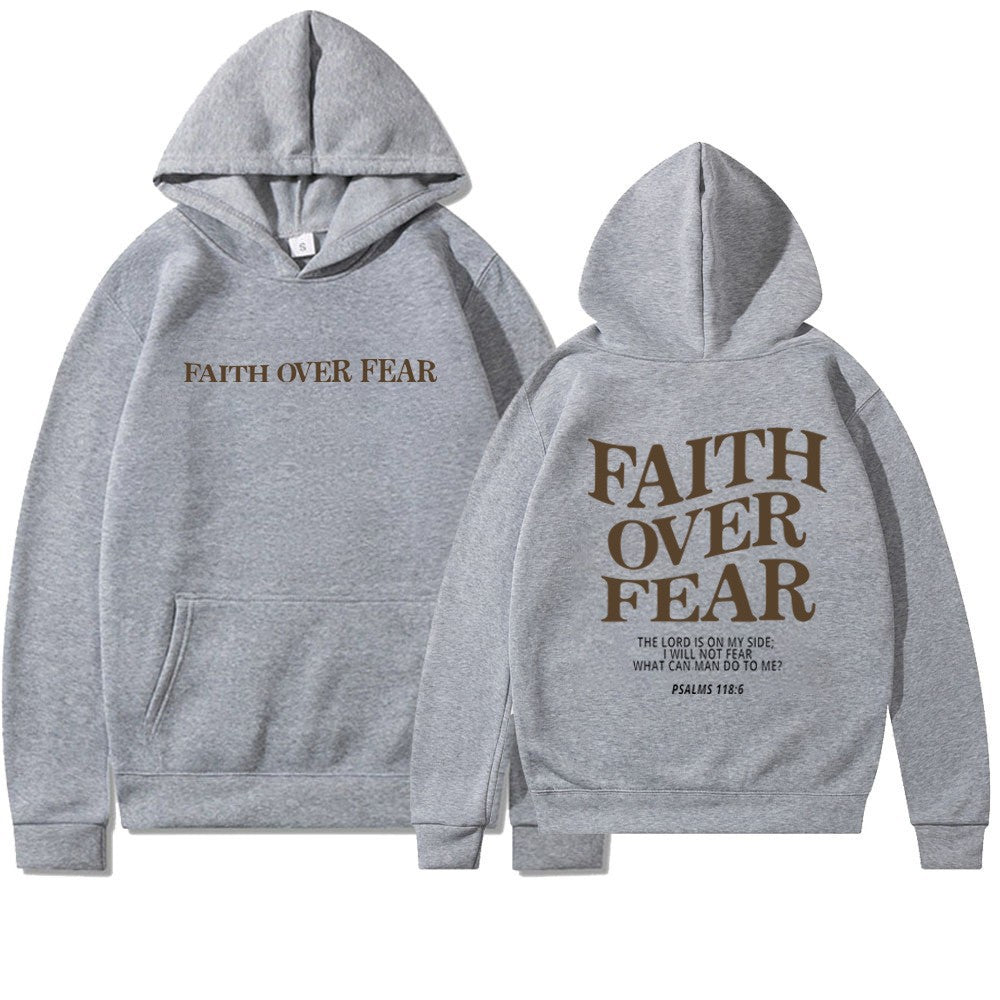 Closette | Faith Over Fear Graphic Hoodie For Woman