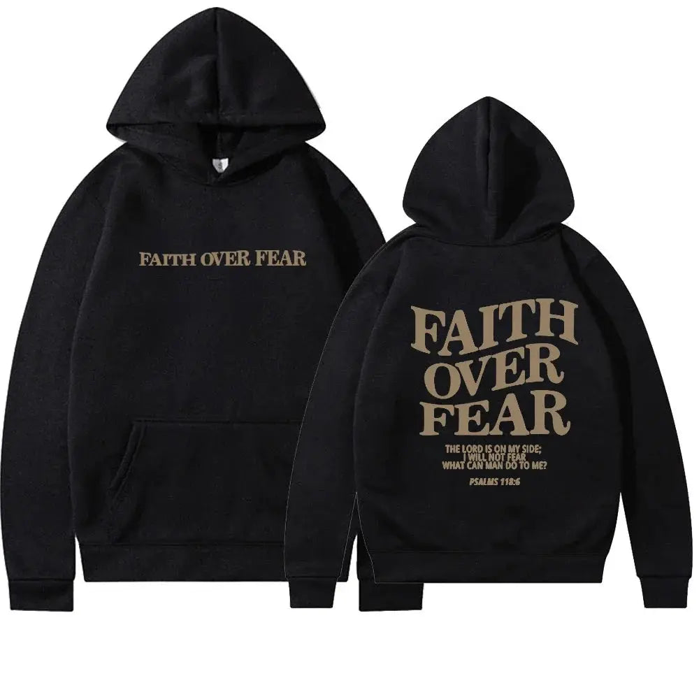 Closette | Faith Over Fear Graphic Hoodie For Woman