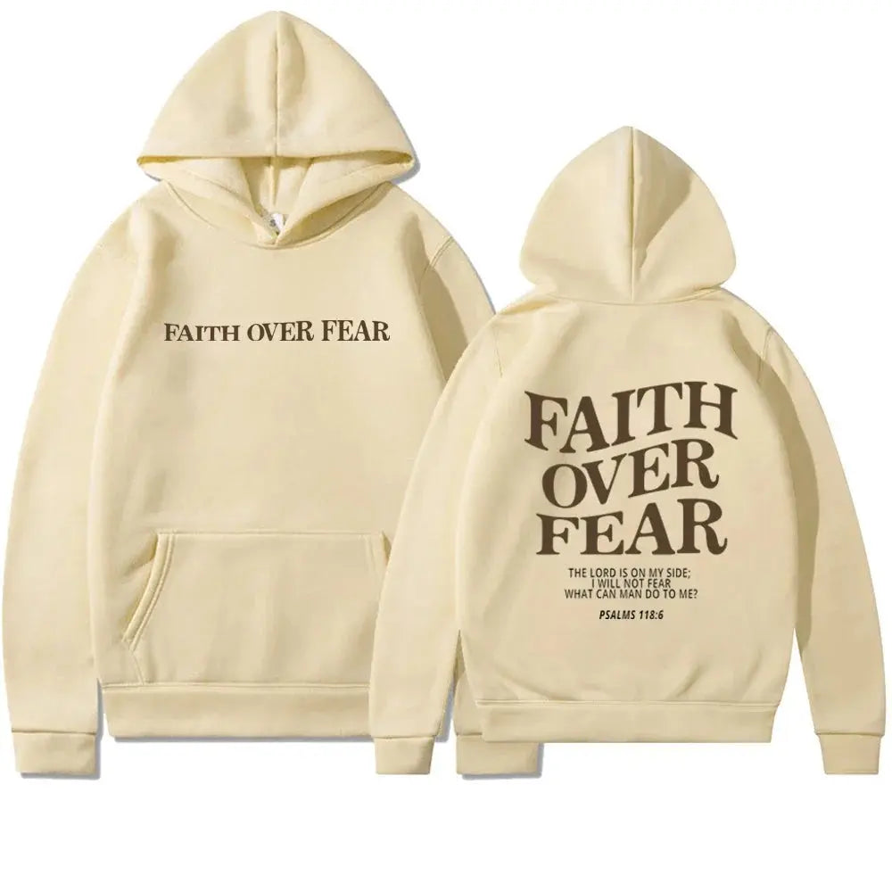 Closette | Faith Over Fear Graphic Hoodie For Woman