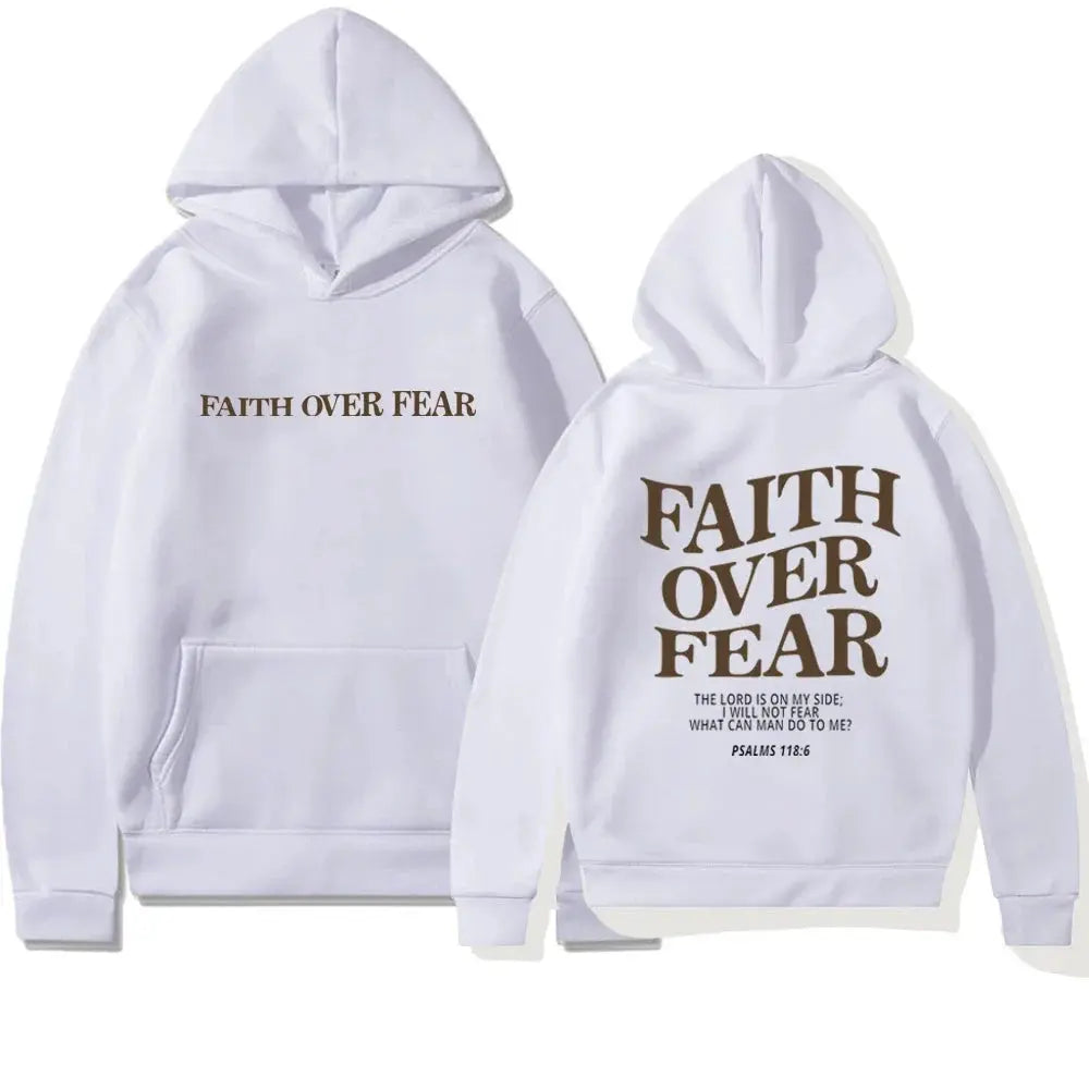 Closette | Faith Over Fear Graphic Hoodie For Woman