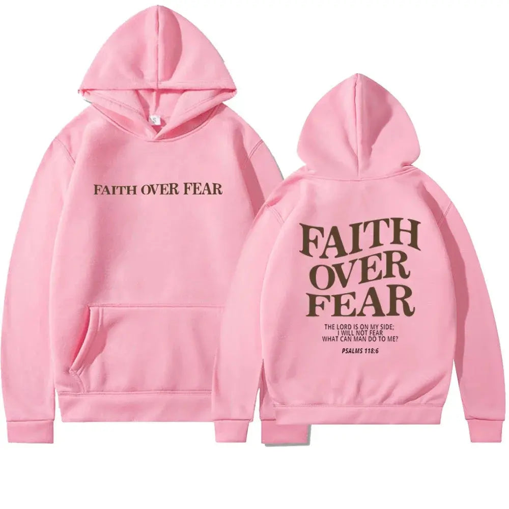 Closette | Faith Over Fear Graphic Hoodie For Woman