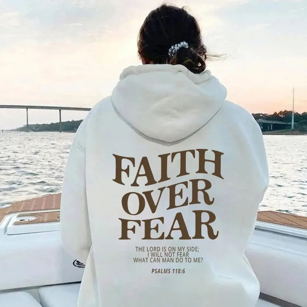 Closette | Faith Over Fear Graphic Hoodie For Woman