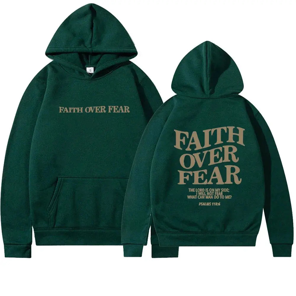 Closette | Faith Over Fear Graphic Hoodie For Woman