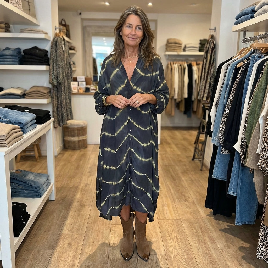 Closette | Boho Striped Maxi Dress For Woman