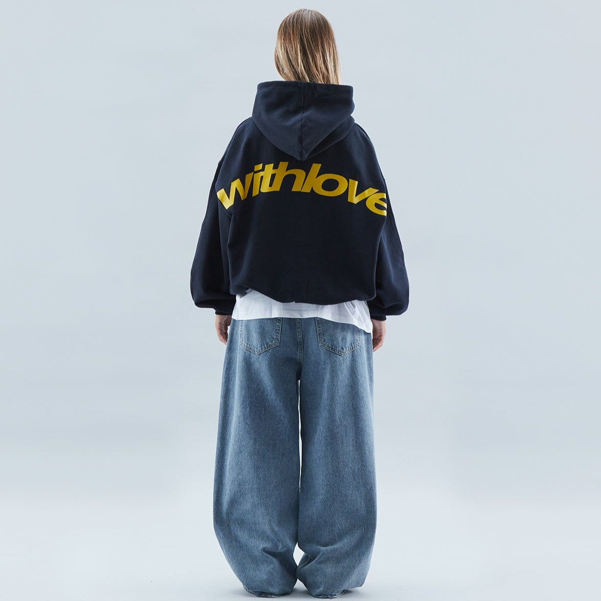 Closette | Oversized “Withlove” Graphic Hoodie For Woman